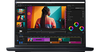 Image of 240Hz Display with editing software on screen