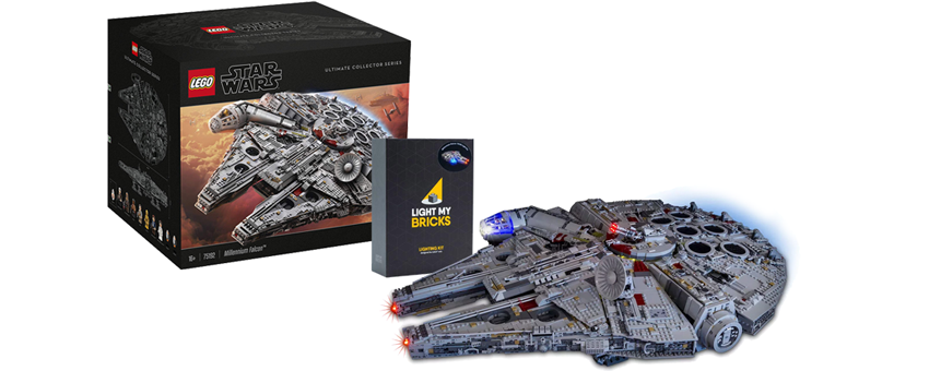 Lego Star Wars Millennium Falcon and Lighting Kit