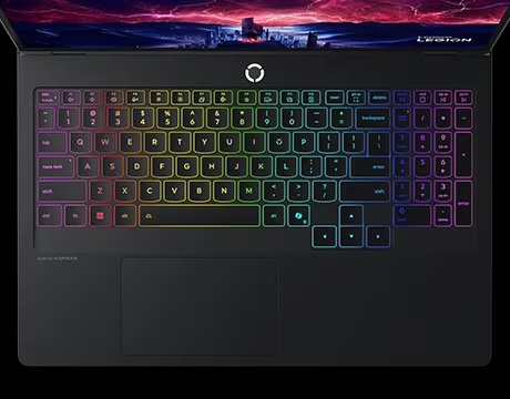angled shot of laptop RGB keyboard