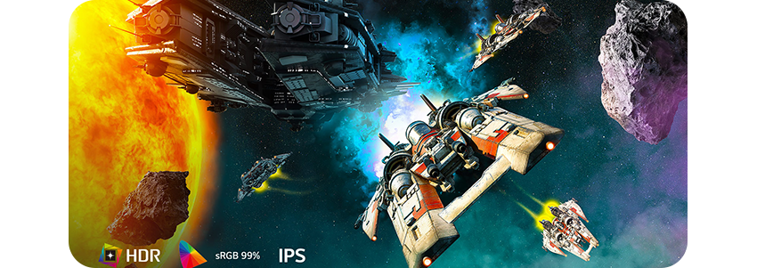 Space Scene Displaying Colour