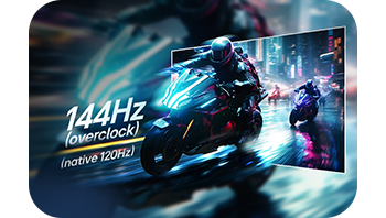 Motorbike speeding through to display fast visuals