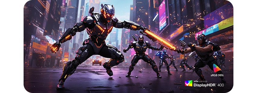 Futuristic Scene Displaying Colour