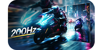 Motorbike speeding through to display fast visuals