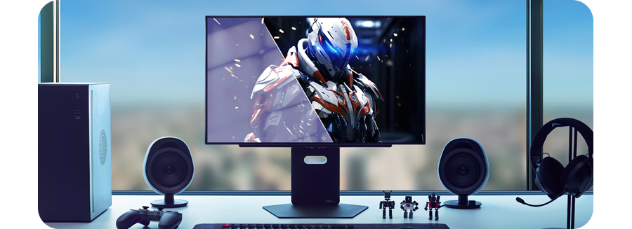 Visual representing blue light emitted from monitor