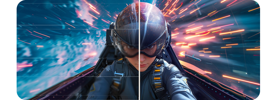 Visual showcasing the difference between Freesync off and on