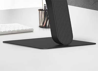 Close up image of monitor stand