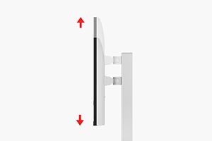 Monitor in height position