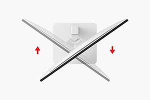Monitor in swivel position