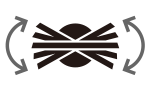 Swivel adjustment icon.