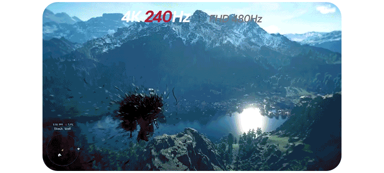GIF Image showing the difference between the 240hz and 480hz refresh rates