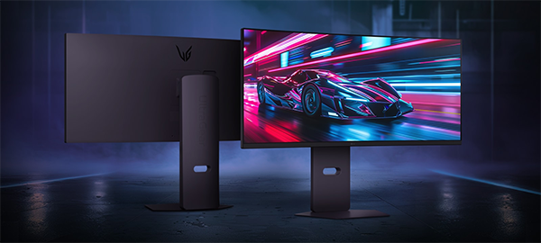 Image of front and back of monitor showing the overall design