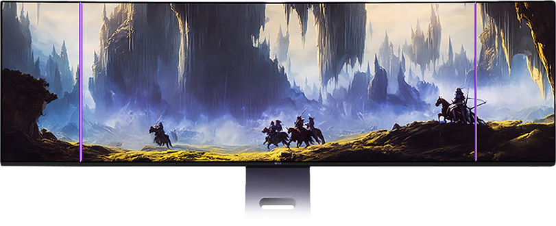 UltraWide monitor with DQHD and QHD comparison