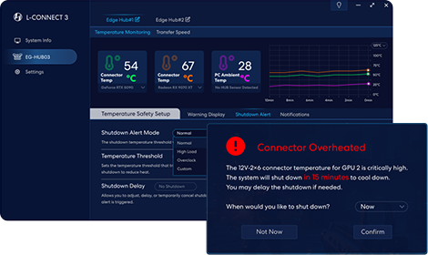 Connector Overheated shutdown timer
