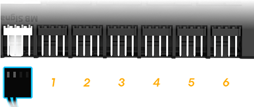 six 4 pin pwm fan ports