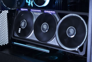 Backward angled GPU.