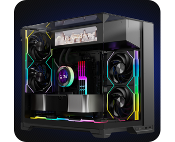 Full image of the case with LCD kit installed