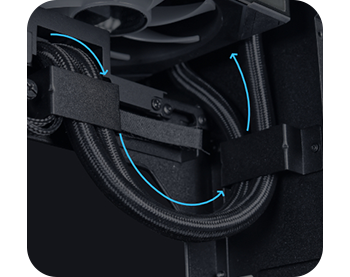 Close up image showing wires in second chamber