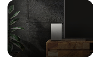 Lifestyle image of the case in a living room setting