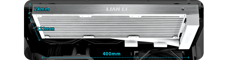 Image of radiator and its dimensions