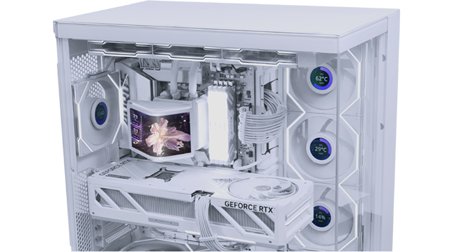 Image of cooler in Lian Li's O11 EVO RGB Case