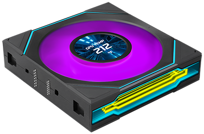 Fan on side with ARGB cycling effect
