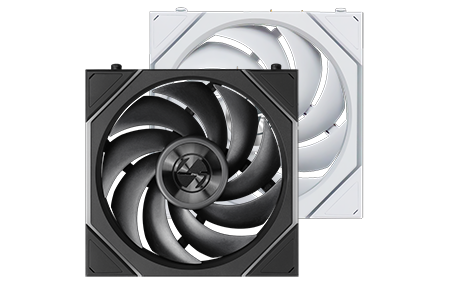 Black and White fan Stacked Over Each Other