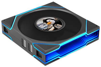 Fan on side with ARGB cycling effect