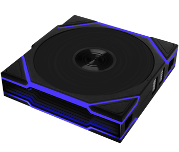 Dual Zone Fan ARGB Strips Highlighted with Colour Effect