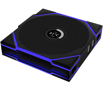Dual Zone Fan ARGB Strips Highlighted with Colour Effect