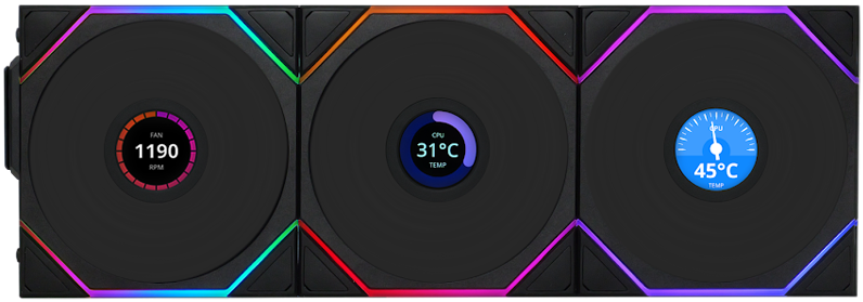 Lian Li UNI FAN TL Wireless 120mm ARGB PWM Fan Black