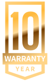 10 year warranty badge