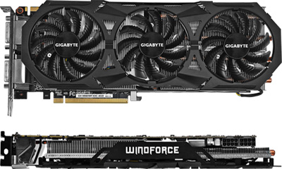 Gigabyte NVIDIA GTX 980 WINDFORCE 3 OC Graphics Card - 4GB