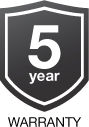 5 Year Warranty