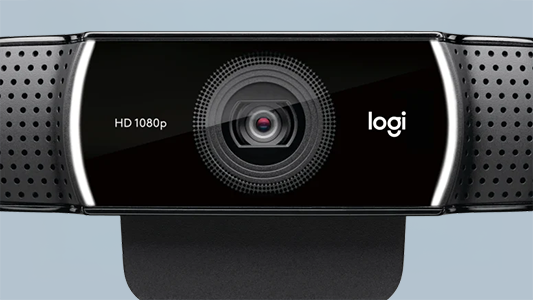 Front angle ofLogitech C922 Pro webcam.