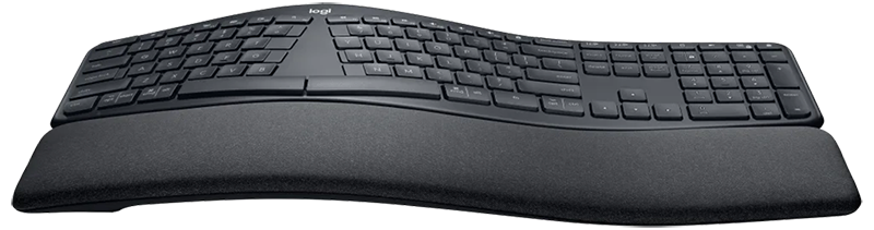 Front angle view of keyboard
