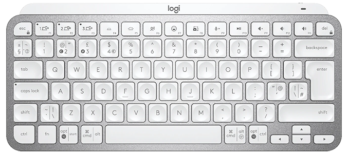 Logitech MX Keys Mini Wireless UK English Keyboard Pale Grey