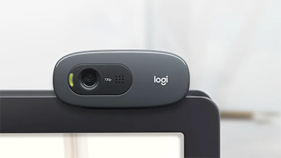 C720 webcam mounted on top of a monitor.