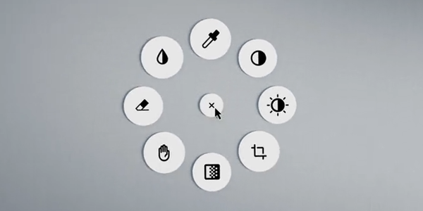 Action Ring interface on the Logitech Options+ software.