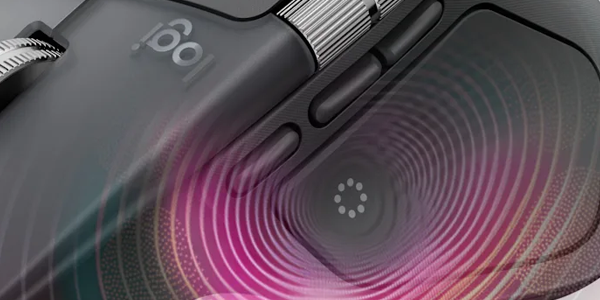 Haptic feedback customisation via the Logiech Options+ software.