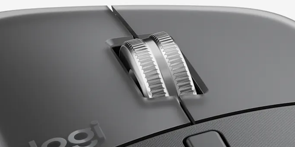 Scroll-wheel on the MX Master 4 mouse.