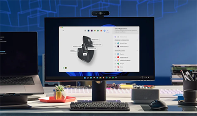 Image of Logi Options+ app on a screen.