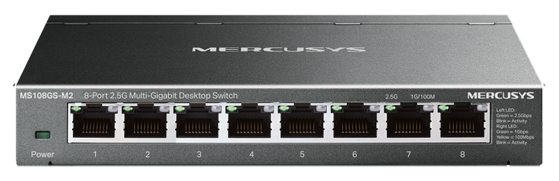 8-Port 2.5G Multi-Gigabit Desktop Switch from Mercusys