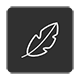 Feather icon to highlight lightweight design