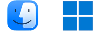 macOS and Windows Logo Icons