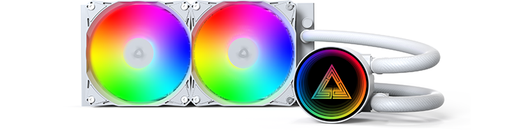 Montech LightFlow ARGB 240mm AIO Hydro White CPU Cooler