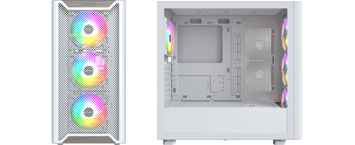 Montech XR WOOD White Mid Tower PC Case with 4x ARGB Fans