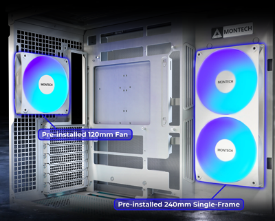 Image of the pre-installed fans.