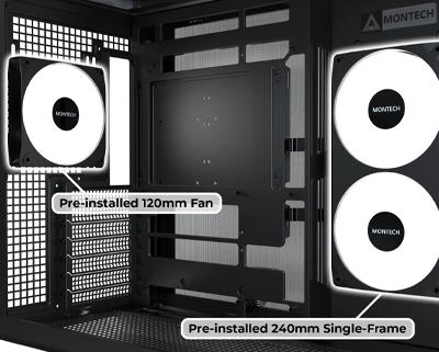 Image of the pre-installed fans.