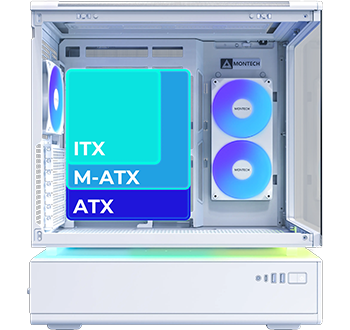 Image showing how motherboards can be fit traditionally.