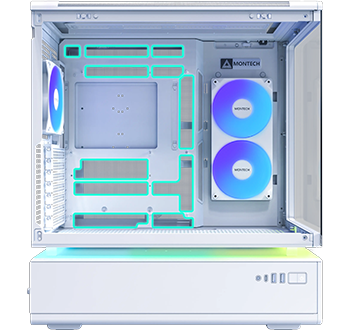 Image showing how motherboards can be back-connected.
